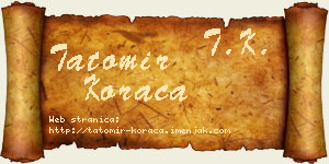 Tatomir Koraca vizit kartica